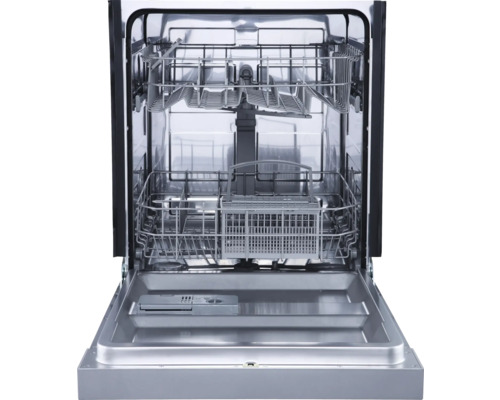 Geöffneter Geschirrspüler mit herausziehbaren Geschirrkörben