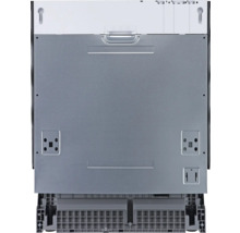 Rückseite eines Geschirrspülers mit Montagevorrichtungen und Anschlüssen