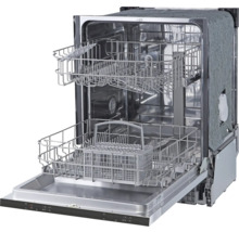 Offener Geschirrspüler mit Geschirrkörben