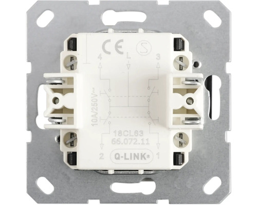 Schaltereinsatz mit CE Kennzeichnung und Q-LINK Logo