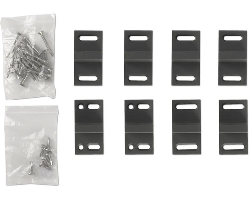 Set mit Türschloss-Montageplatten und Schrauben