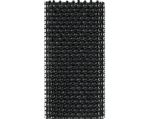 Tesa Ultra Power Lock Klettstreifen schwarz 2 cm x 25 mm 2 Stück Detailaufnahme eines schwarzen Sichtschutzes