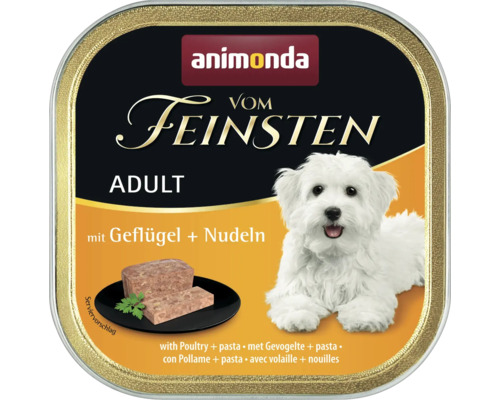 Hundefutter nass animonda vom Feinsten Adult mit Geflügel und Nudeln 150 g