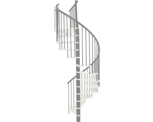 Wendeltreppe mit Geländer und Stufen