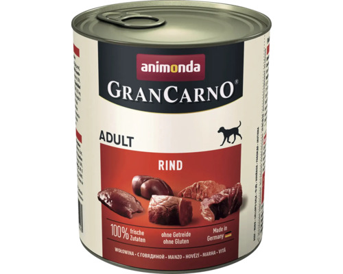 Hundefutter nass ANIMONDA Gran Carno Original Adult Rind Pur 6x800 g