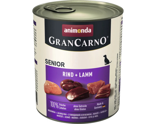 Hundefutter nass ANIMONDA Gran Carno Original Senior Rind und Lamm 800 g