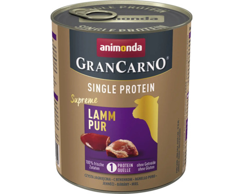 Nassfutter Hund Animonda Gran Carno Single Lamm 800 g