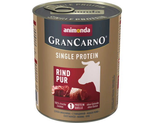 Nassfutter Hund Animonda Gran Carno Single Rind 800 g