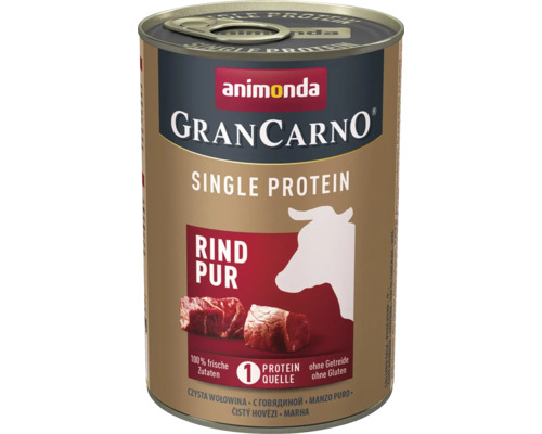 Nassfutter Hund Animonda Gran Carno Single Rind 400 g