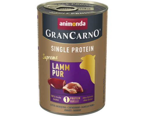 Nassfutter Hund Animonda Gran Carno Single Lamm 400 g