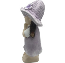 Gartendekoration Mädchenfigur mit Hut