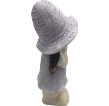 Gartenfigur Mädchen mit Hut, Dekoration für den Außenbereich