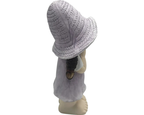 Gartenfigur Mädchen mit Hut, Dekoration für den Außenbereich