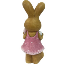 Osterhase Figur mit Kleid und Ostereiern