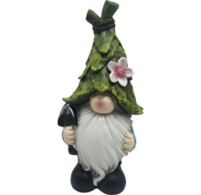 Gartenfigur Gartenzwerg mit Schaufel und Blüte