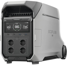 EcoFlow Powerstation mit Display, USB-Anschlüssen und Steckdosen