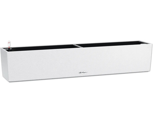 Blumenkasten Lechuza Balconera Stone Kunststoff 99 x 19 x 19 cm weiß Weißer Pflanzkasten mit Bewässerungssystem