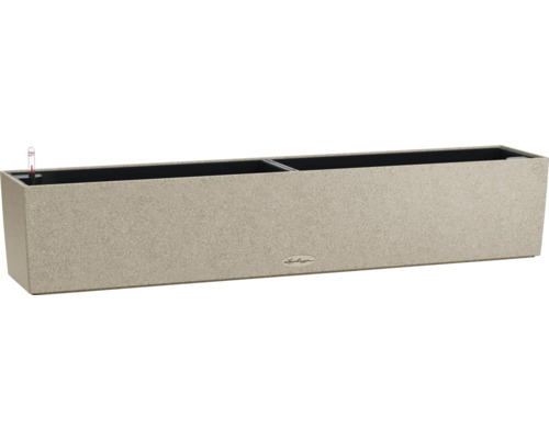 Blumenkasten Lechuza Balconera Stone Kunststoff 99 x 19 x 19 cm beige Rechteckiger Pflanzkasten mit Bewässerungssystem