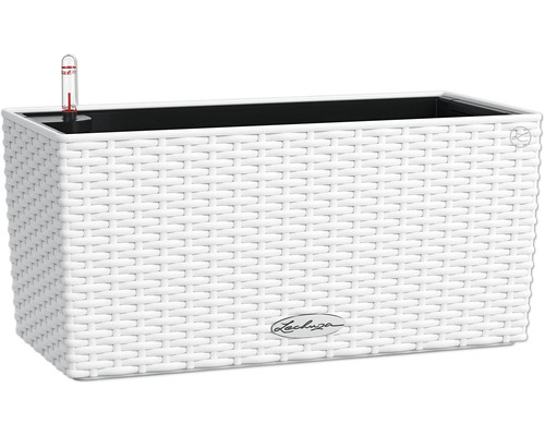 Blumenkasten Lechuza Balconera Cottage Kunststoff 40 x 19 x 19 cm weiß Rechteckiger Pflanzkasten aus Kunststoff mit Bewässerungssystem und Lechuza Logo.