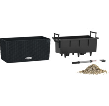 Rechteckiger Pflanzkasten mit Bewässerungssystem und Zubehör