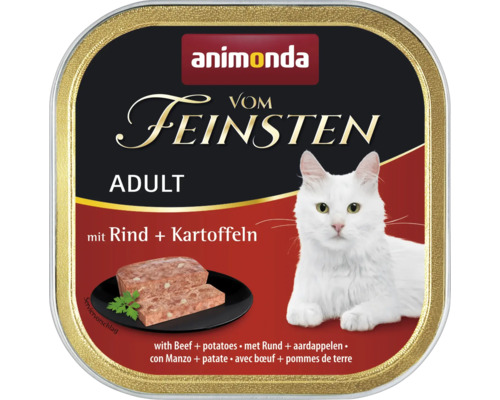 Katzenfutter nass ANIMONDA vom Feinsten Adult mit Rind und Kartoffeln 100 g