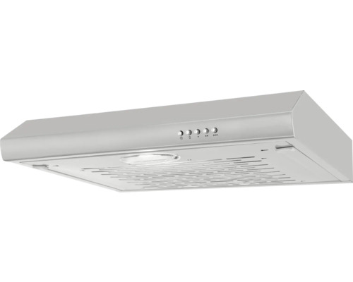 Dunstabzugshaube mit Bedienknöpfen und integrierter Beleuchtung zur Küchenbelüftung