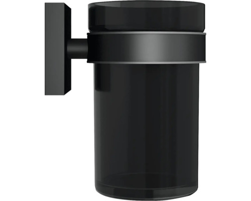 Schwarzer Zahnputzbecher zur Wandmontage