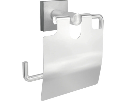 Toilettenpapierhalter Reika Saga mit Deckel edelstahl gebürstet