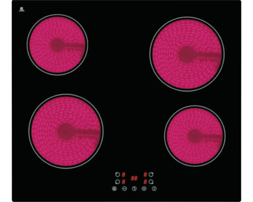 Glaskeramikkochfeld mit vier Kochzonen