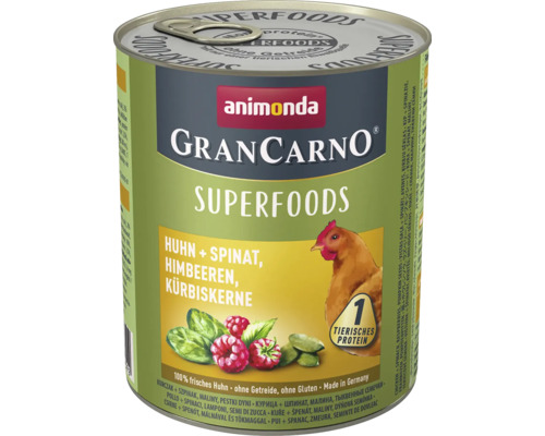 Nassfutter Hund Animonda Gran Carno Superfood Huhn & Spinat 800 g