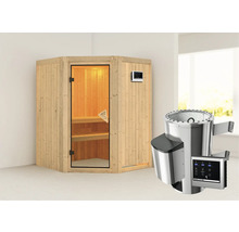 Sauna mit Saunaofen und Steuerung
