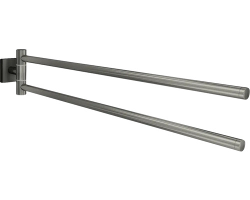 Handtuchstange Reika Saga 5x50x9,5 cm schwenkbar gun metal gebürstet