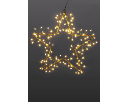 Sternförmige Weihnachtsbeleuchtung mit warmweißen LED Lichtern