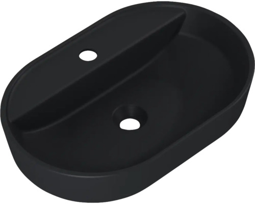 Aufsatzwaschbecken aus Sanitärkeramik mit Hahnloch und Überlauf