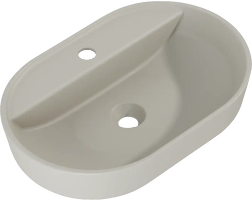 Aufsatzwaschbecken Jungborn Nonus Decem eckig 61,2x41,2 cm fume matt ohne Beschichtung Waschbecken aus Keramik