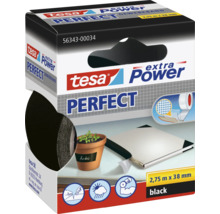 Tesa Extra Power Perfect Gewebeband, 2,75 m x 38 mm, schwarz