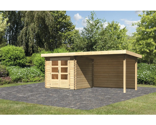 Gartenhaus mit Anbau aus Holz