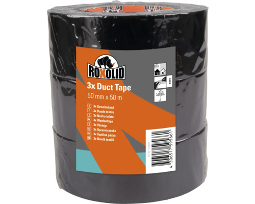 Roxolid 3er-Pack Gewebeband, jeweils 50 Millimeter mal 50 Meter