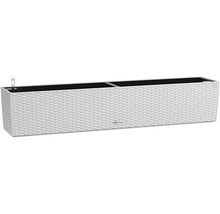 Rechteckiger, weißer Pflanzkasten mit Bewässerungssystem