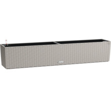 Rechteckiger Pflanzkasten mit Bewässerungssystem und geflochtenem Design