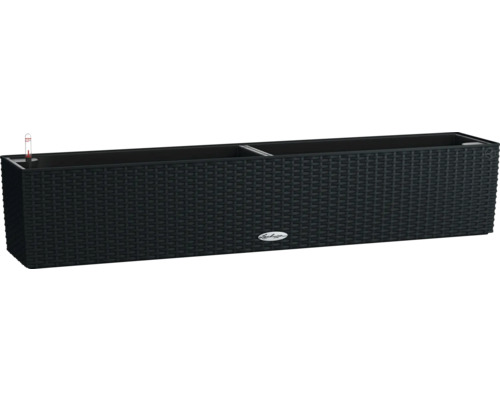 Blumenkasten Lechuza BALCONERA Cottage Kunststoff 99 x 19 x 19 cm schwarz Blumenkasten mit Bewässerungssystem