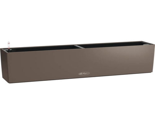 Blumenkasten Lechuza BALCONERA Color Kunststoff 99 x 19 x 19 cm braun Rechteckiger Pflanzkasten mit Bewässerungssystem und Lechuza Logo.