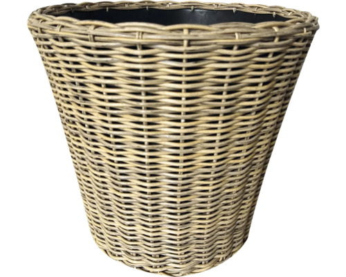 Geflochtener Pflanzkübel aus Rattan