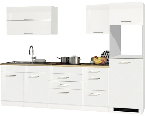 Küchenzeile Held Möbel Mailand 606.1.6210 weiß 290 cm