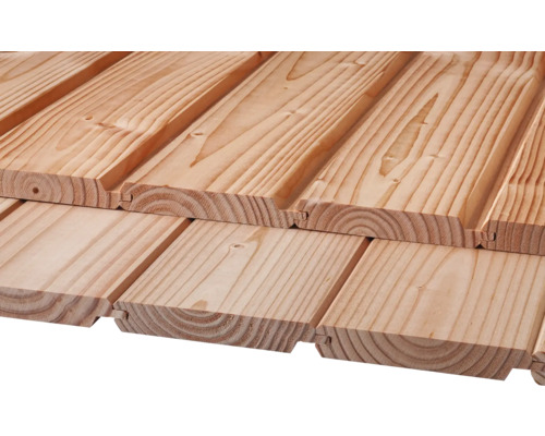 Kombiprofil Douglasie gehobelt A/B Sortierung 2000 x 121 x 19 mm Holzpaneele mit Nut und Feder für den Innenbereich