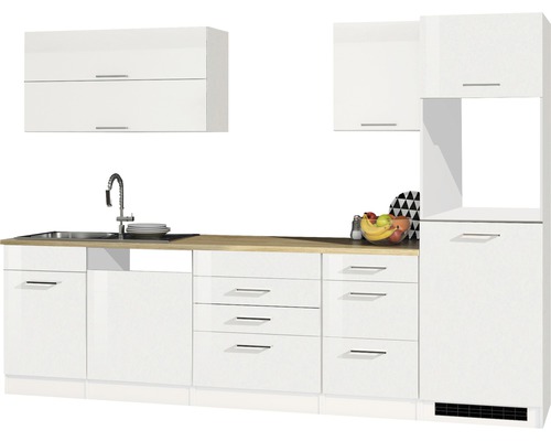 Küchenzeile Held Möbel Mailand 609.1.6210 weiß 300 cm