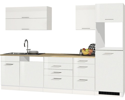 Küchenzeile Held Möbel Mailand 612.1.6210 weiß 300 cm