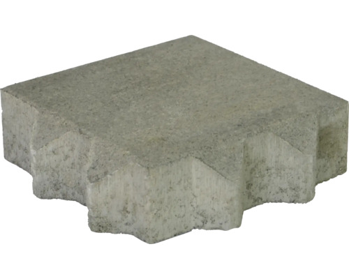 Grauer Pflasterstein mit Verzahnung