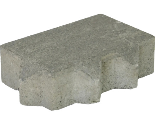 Grauer Pflasterstein mit Verzahnung