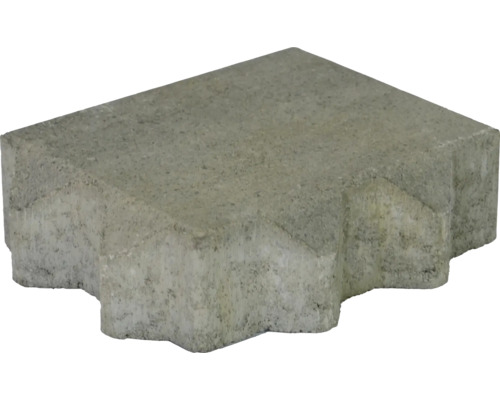 Einzelner Pflasterstein mit Verzahnung